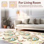 Abstract Swirl Pattern With Colors Rug