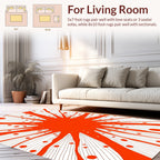 Radiant Orange Speckled Burst Design Rug
