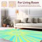 Radiant Sunburst Strips Area Rug