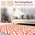 Geometric Diamond Lattice Star Pattern Rug