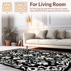 Intricate Floral Scrollwork Classic Pattern Rug