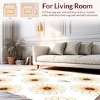 Cream Floral Pattern With Buds Rug