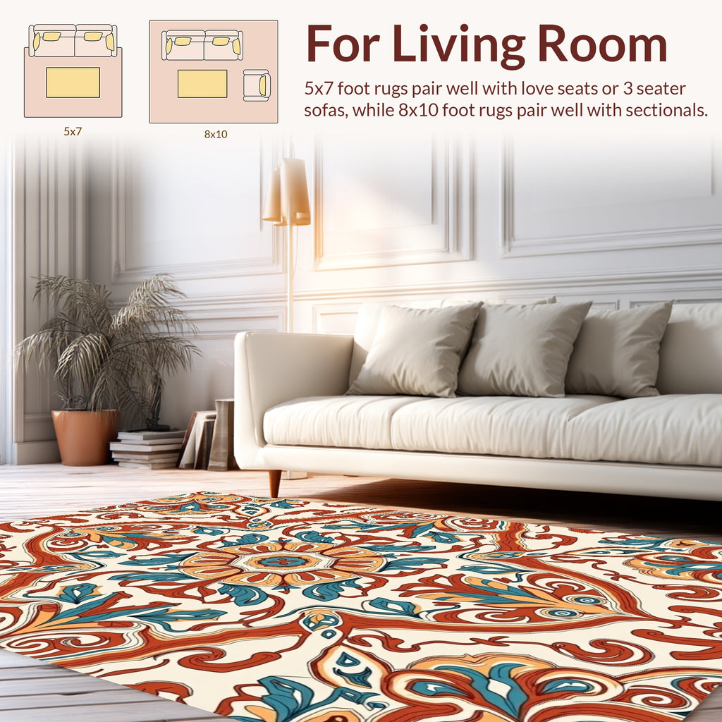 Ornate Floral Medallion Rug