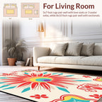 Radiant Floral Jewel Tone Medallion Rug