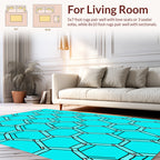 Hexagonal Grid Pattern Design Rug