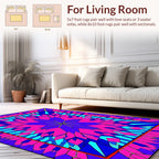 Vivid Geometric Starburst Pattern Rug