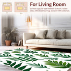 Green Leafy Botanical Pattern Rug