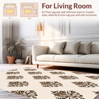 Classic Damask Floral Pattern Rug