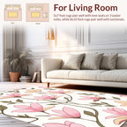 Pink Nude Floral Vine Artistry Rug