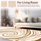 Abstract Swirl Patterned Warm Rug
