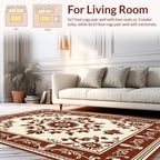 Classic Floral Scrollwork Repeating Pattern Rug