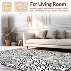Intricate Swirl Floral Art Pattern Rug