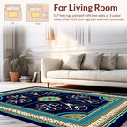 Classic Floral Geometric Patterned Rug