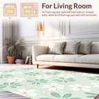 Pastel Floral And Swirl Pattern Rug