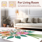Vibrant Floral Pattern Arrangement Rug