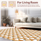 Modern Geometric Autumn Tones Pattern Rug