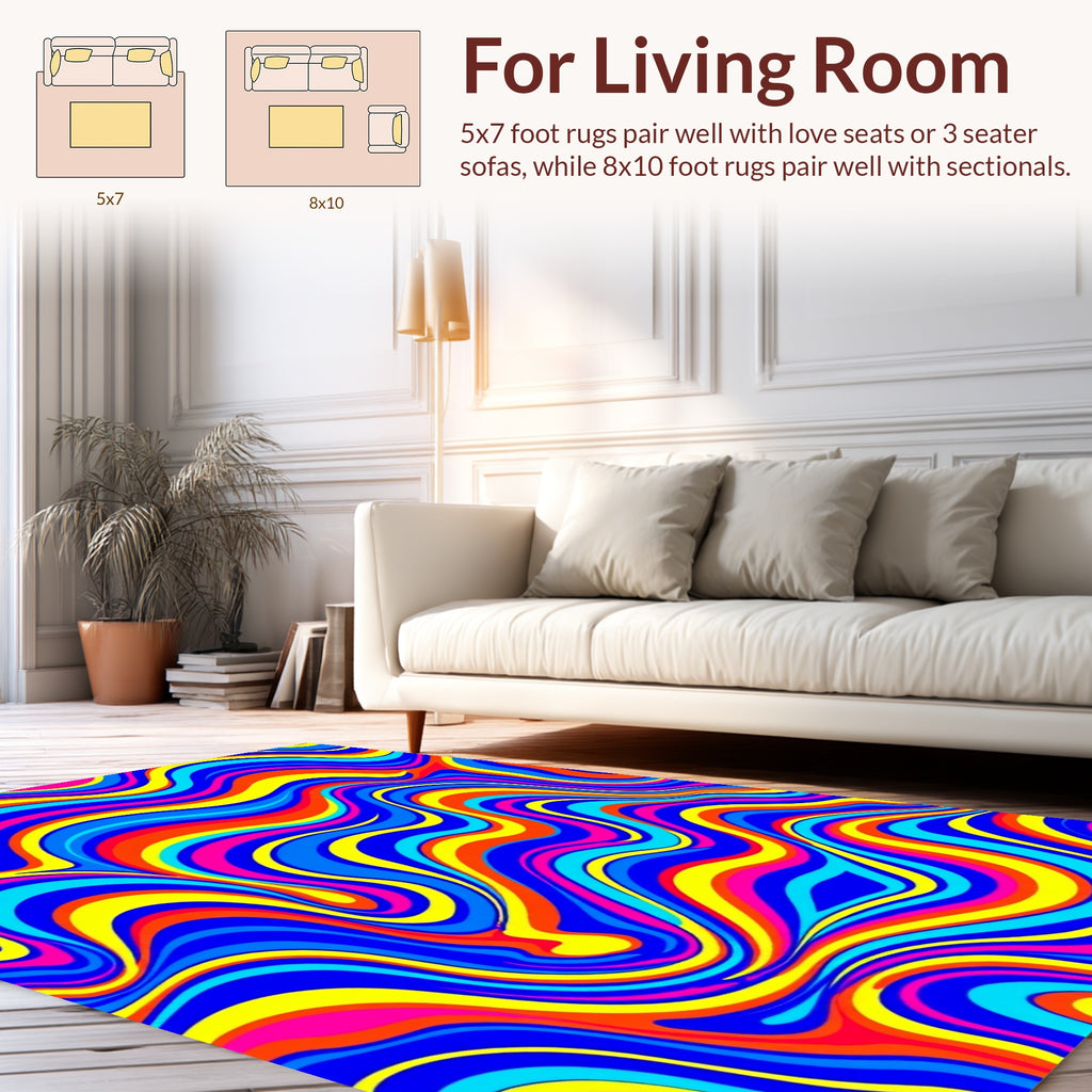 Vibrant Swirls Pattern Rug