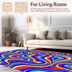 Vibrant Swirls Pattern Rug