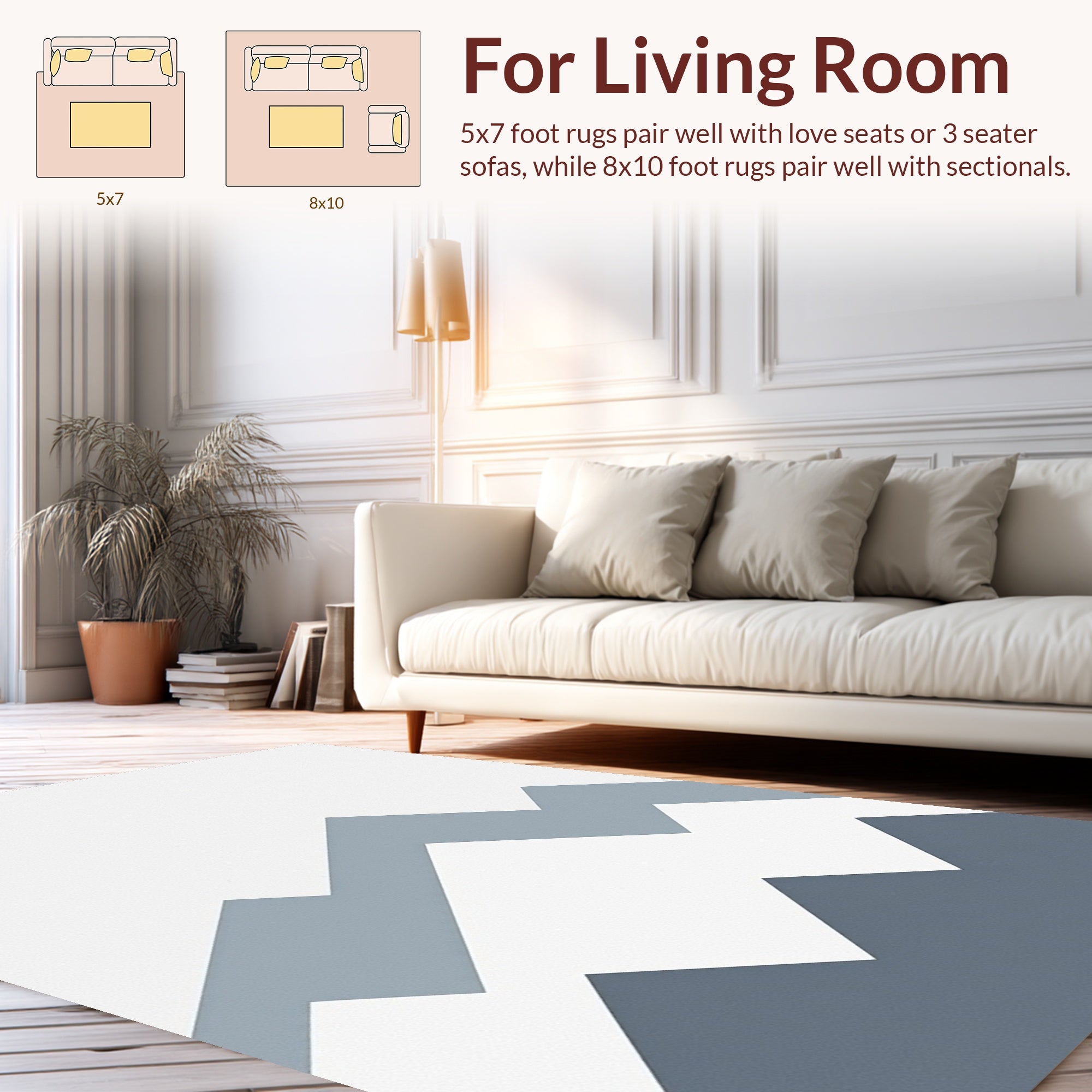 Abstract Mountain Landscape Design Rug