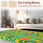 Vibrant Swirl Abstract Pattern Rug