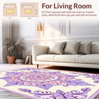Floral Mandala With Lavender Accents Rug