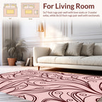 Swirling Vine Leaf Abstract Pattern Rug