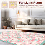 Art Deco Owl Floral Pattern Rug