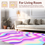 Pastel Swirl Waves Pattern Rug