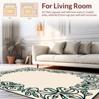 Vintage Floral Border Design Rug
