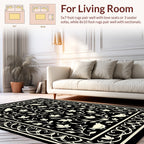 Vintage Birds Floral Vine Scroll Rug