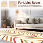 Wavy Zigzag Strokes Pattern Rug
