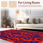 Bold Floral Damask Pattern Rug