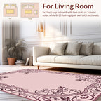 Elegant Floral Scrollwork Border Design Rug