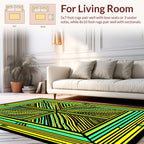 Abstract Geometric Stripe Dot Pattern Rug