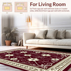 Elegant Floral Screen Inspired Design Rug