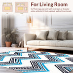 Boho Zigzag Stripe Print Rug