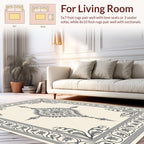 Classic Floral Medallion Border Design Rug
