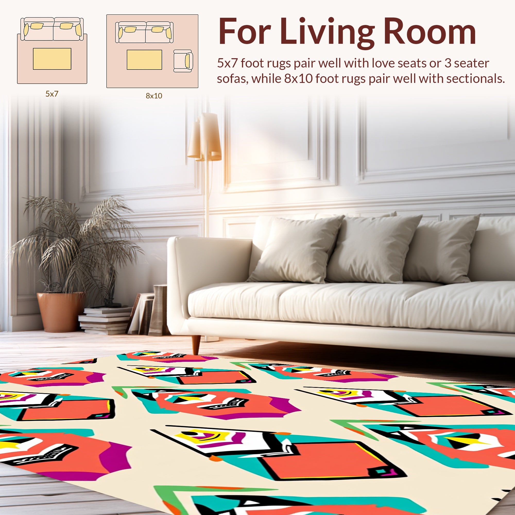 Geometric Bold Abstract Pattern Rug