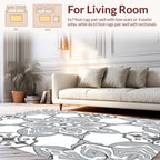 Intricate Gray Talavera Tile Pattern Rug