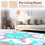 Pastel Petal Kaleidoscope Rug
