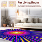 Radiating Sunburst Pattern Rug