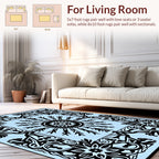 Ornate Floral Sun Pattern Design Rug
