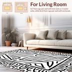 Bold Abstract Geometric Lines Rug