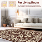 Rich Brown Intricate Floral Mandala Rug