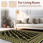 Classic Lattice Patterned Golden Rug