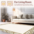 Ornate Swirls Patterned Bronze Rug