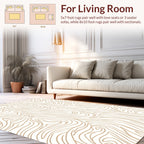 Abstract Swirls Organic Design Rug
