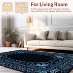 Elegant Floral Oval Border Design Rug