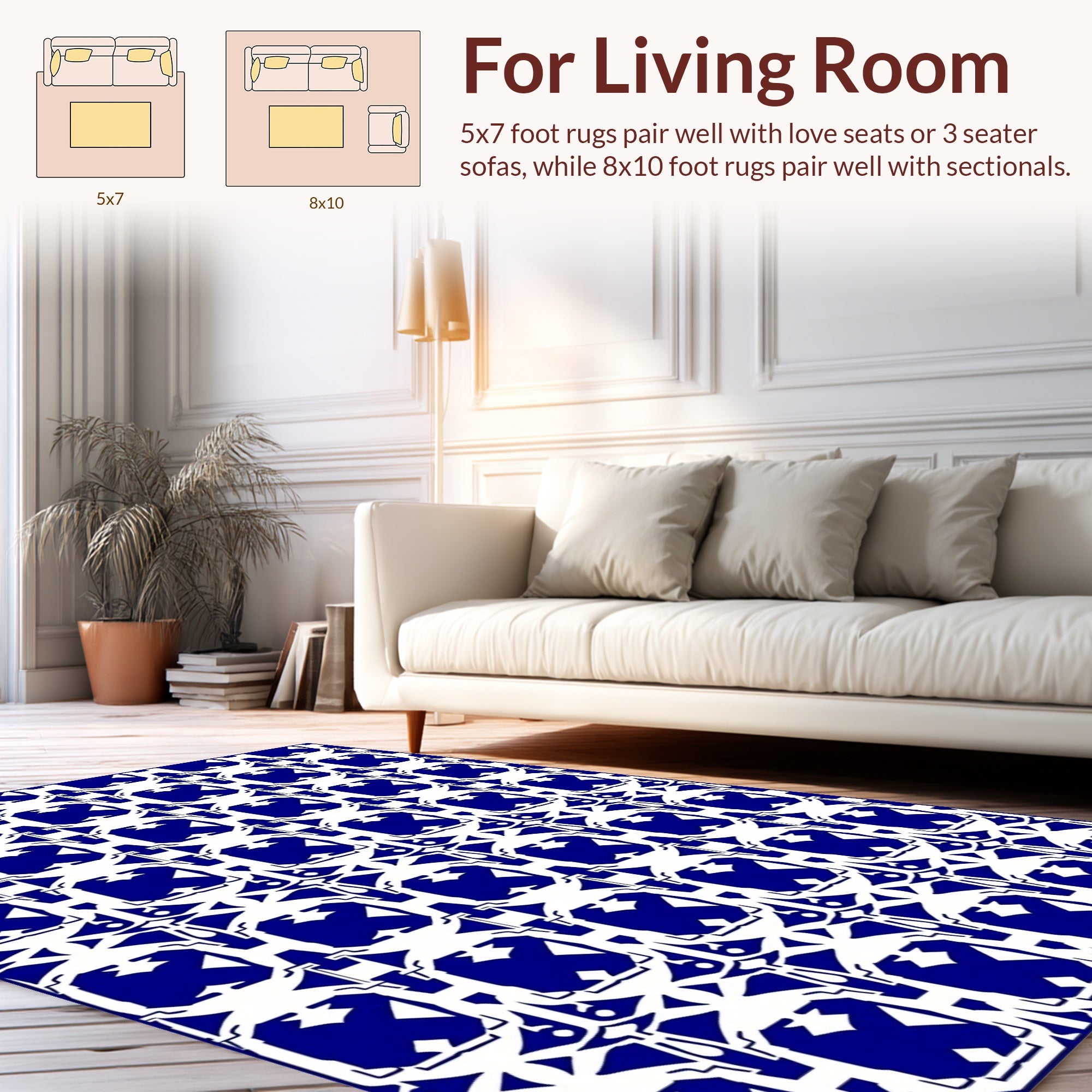 Modern Abstract Geometric Collage Rug