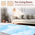 Whimsical Cloud Pattern Sky Design Rug